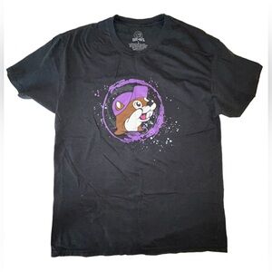 BUC-EE’S Black and Purple T-Shirt Women’s Size Largee